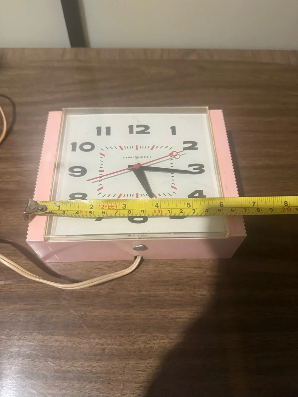 Vintage 1950s Pink General Electric clock
